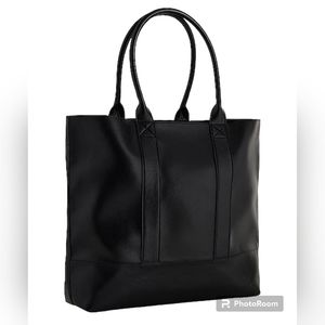 Leather tote bag